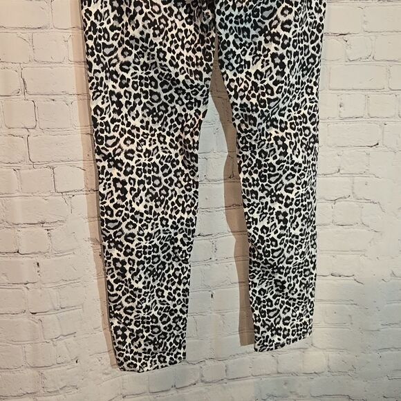 White House Black Market skinny ankle leopard print jeans size 2 - Picture 7 of 9